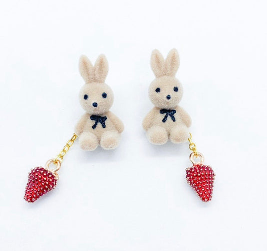 Strawberry & Bunny Earrings